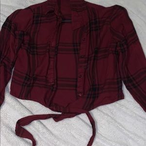 Buttoned plaid shirt